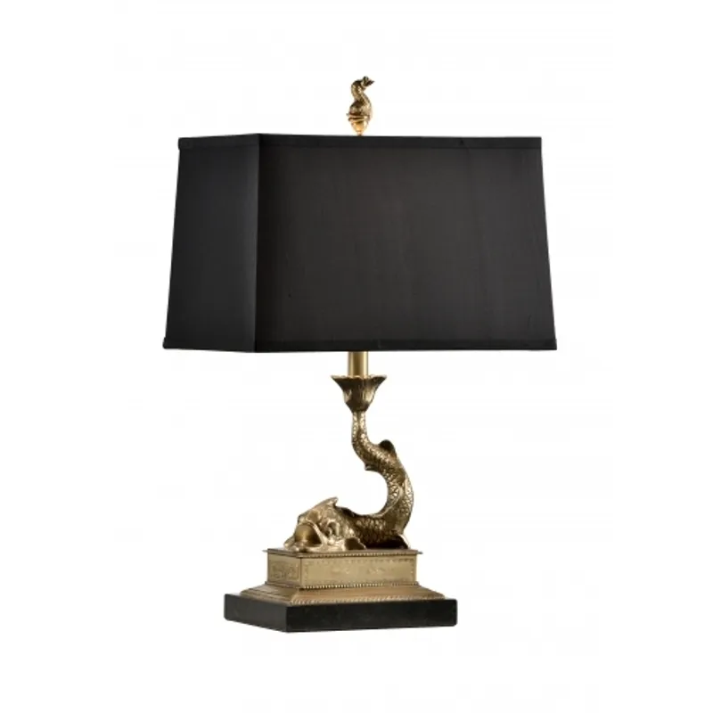 Mounted Dolphin Lamp-left