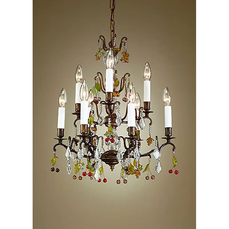 Bronze With Grapes Chandelier