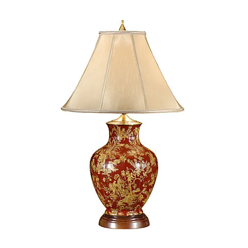 Oxblood And Yellow Lamp