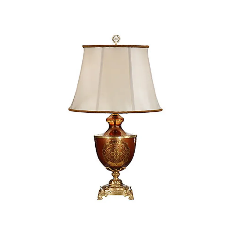 Bronze Under Glass Lamp