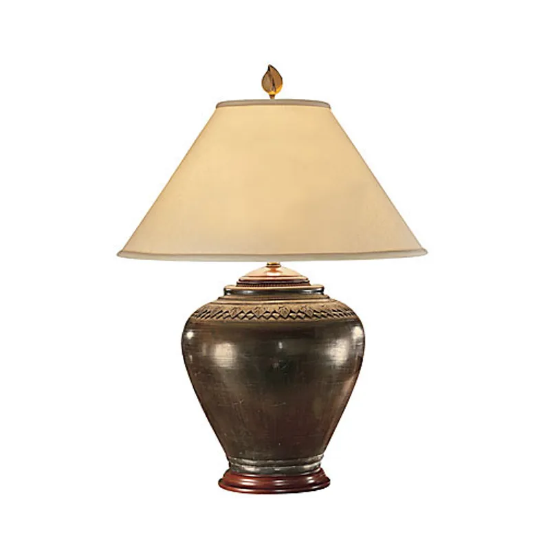 Carved Neck Pot Lamp