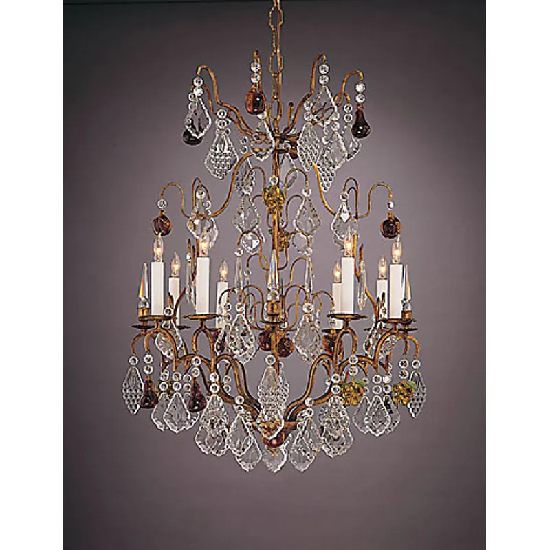 French Gold & Crystal Chandel