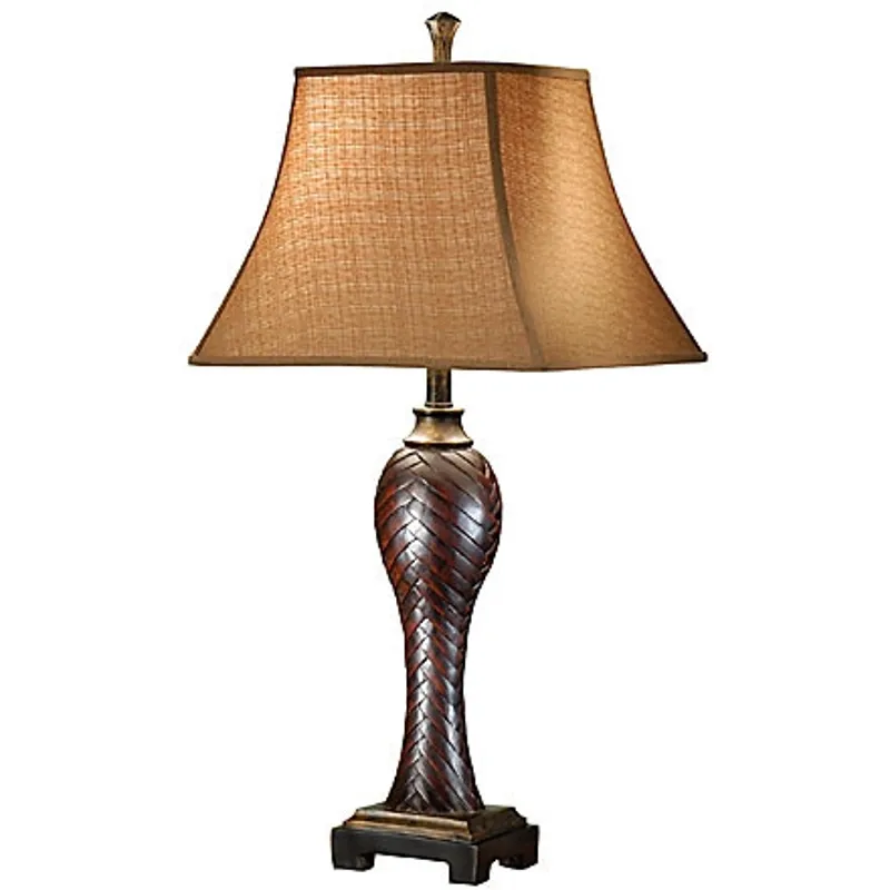 Woven Leather Lamp