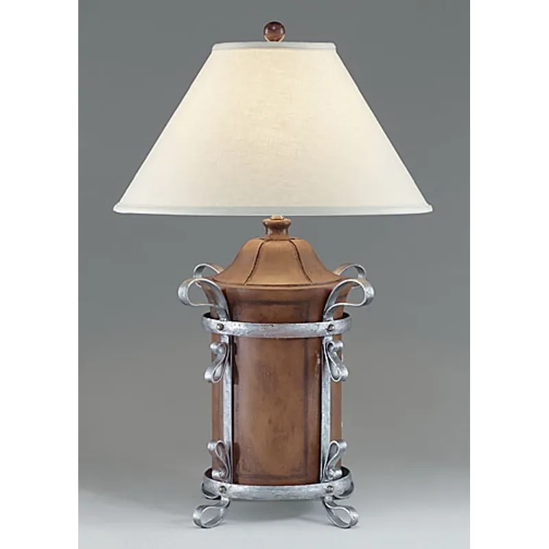 Leather Urn Lamp