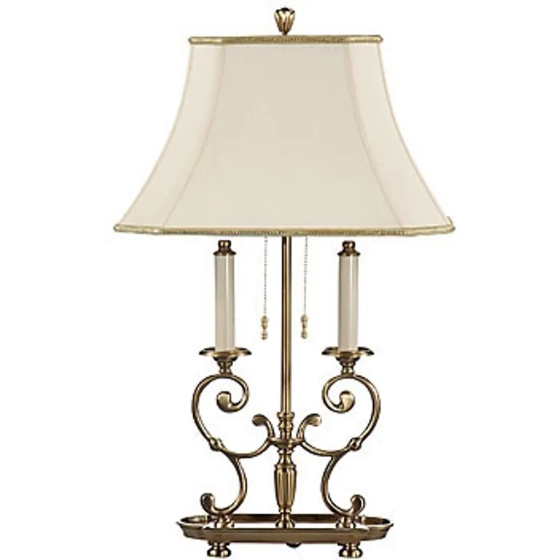 Scrolls On A Plate Lamp