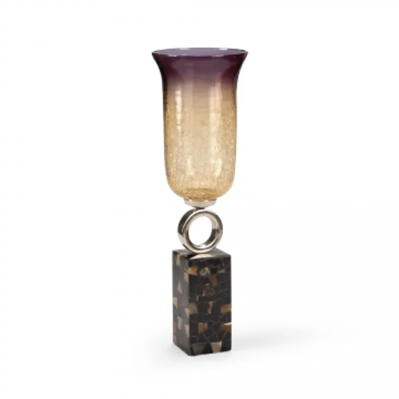 Crackle Glass Hurricane