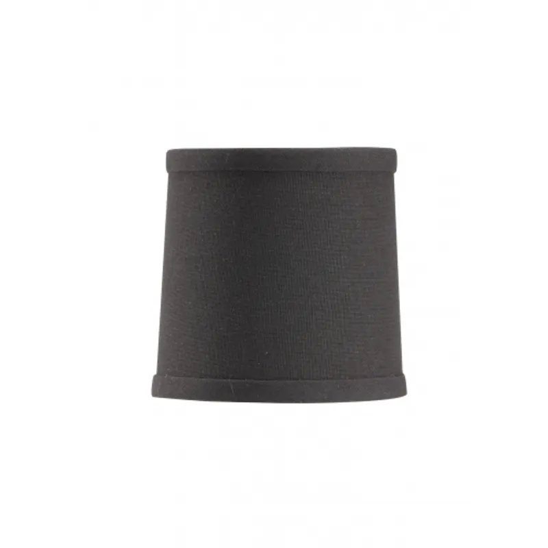 Black Linen Chandelier Shade