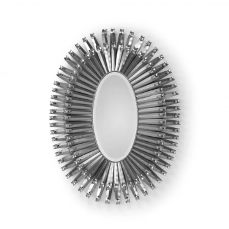 Curls Around Oval Mirror