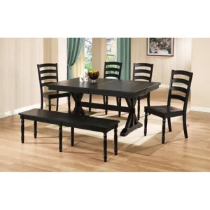 84" Trestle Table with 18" Butterfly Leaf