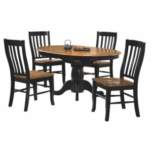 Quails Run 5 PC Dining Set - Almond/Ebony