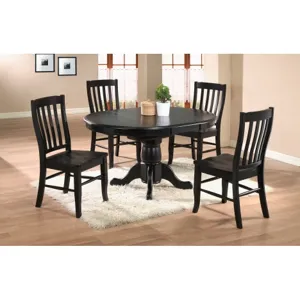 57" Pedestal Table with 15" Butterfly Leaf