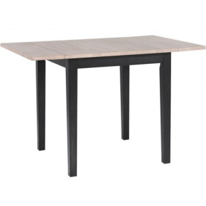 Bay City 46" Leg Table w/ 2-8" Drop Leaves - Nature/Ebony