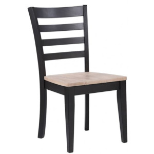 Bay City Ladder Back Side Chair - Nature/Ebony