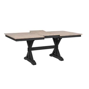 Brookhaven 78&rdquo; Trestle Table w/ 18&rdquo; Butterfly Leaf - Natural Ebony