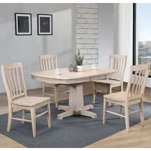 Brookhaven 57&rdquo; Pedestal Table w/ 15&rdquo; Butterfly Leaf - Natural