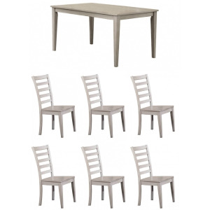Caramel  7 PC Dining Set - Grey