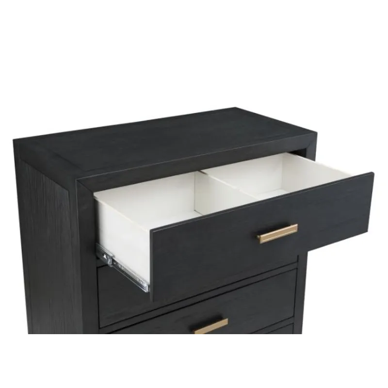 Fresno 36" 5-Drawer Chest - Charcoal