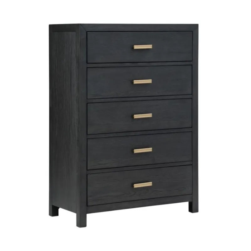 Fresno 36" 5-Drawer Chest - Charcoal