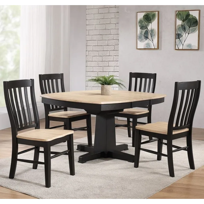 Brookhaven Rake Back Side Chair- Natural Ebony