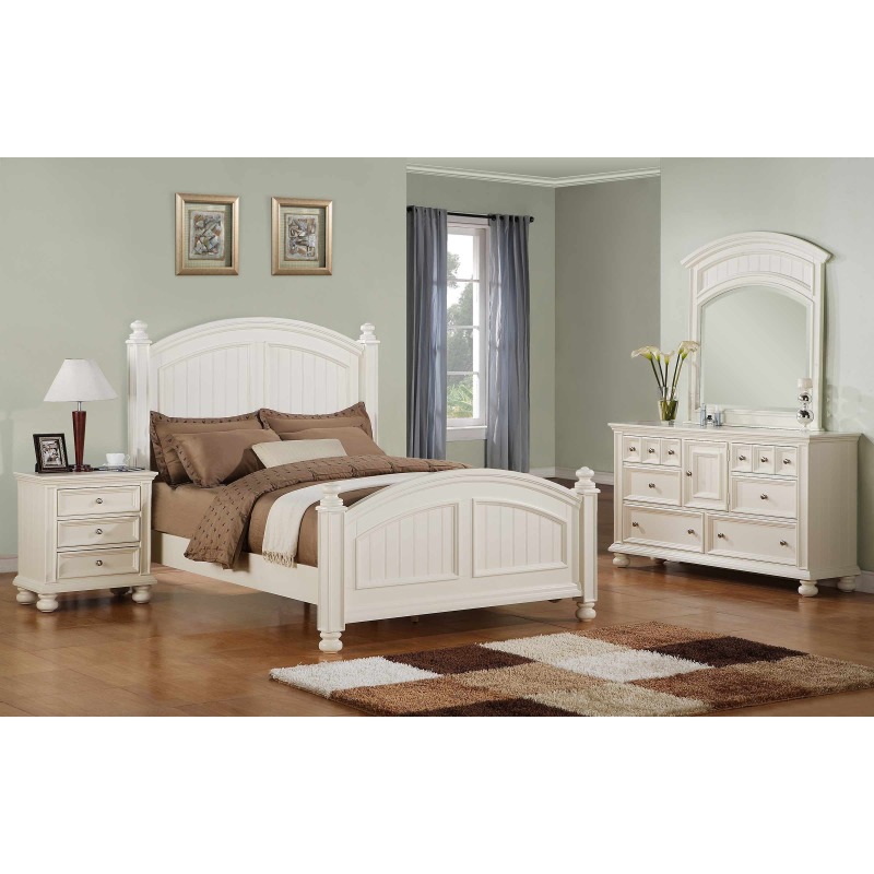 Cape Cod Panel Bed Suite in White by Winners Only NIS867160887 Howard's Budget Furniture