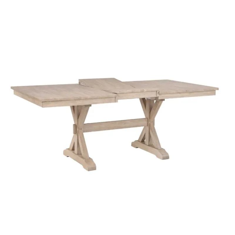 Brookhaven 78&rdquo; Trestle Table w/ 18&rdquo; Butterfly Leaf - Natural