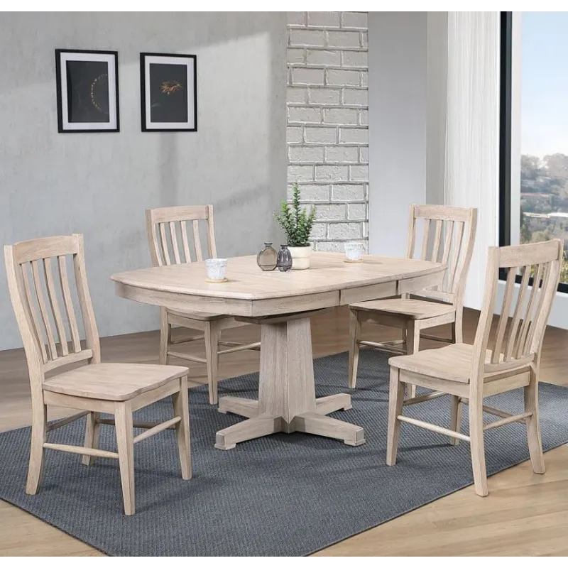 Brookhaven 57&rdquo; Pedestal Table w/ 15&rdquo; Butterfly Leaf - Natural