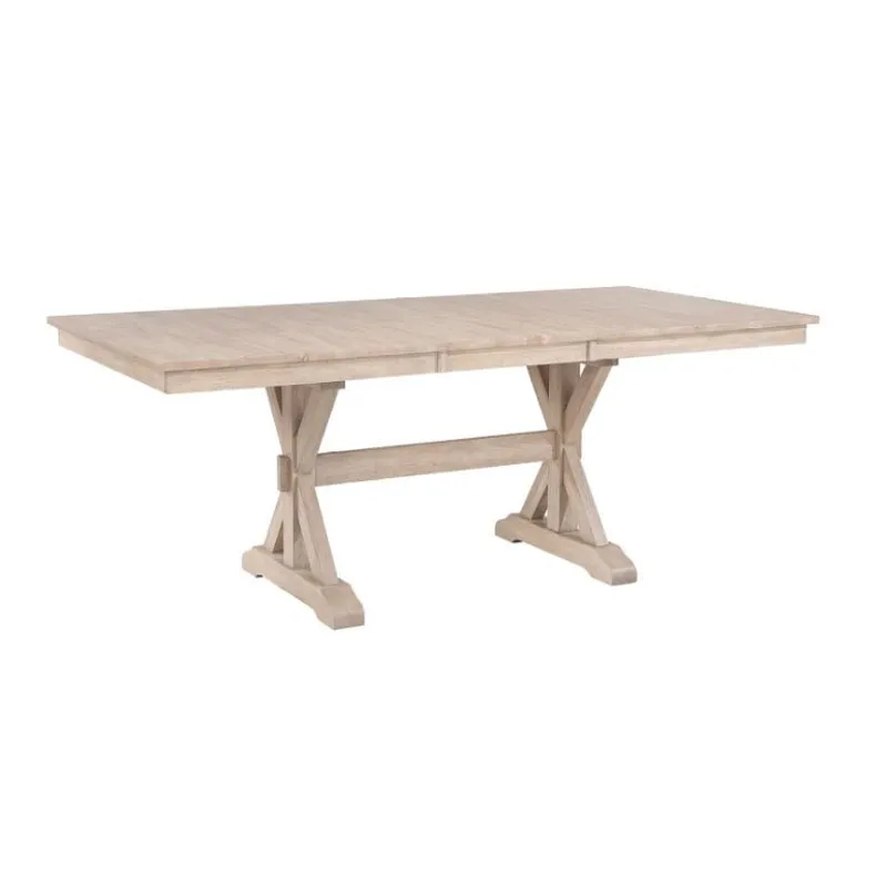 Brookhaven 78&rdquo; Trestle Table w/ 18&rdquo; Butterfly Leaf - Natural