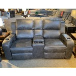 Grey 3 PC Power Reclining Loveseat w/Console