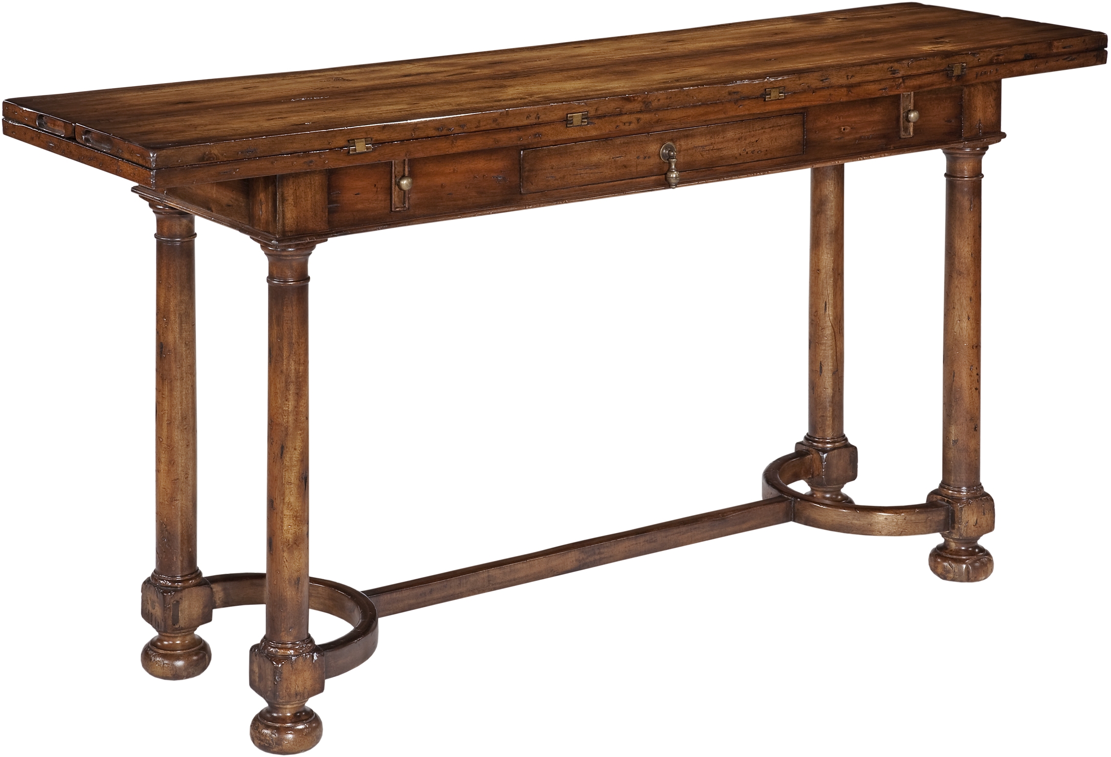 Tudor Flip Top Console Table 306226 by Woodbridge Furniture Co. at Willis Furniture & Mattress