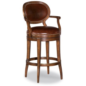 Oval Back Swivel Bar Stool