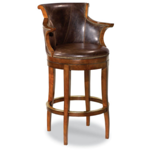 SWIVEL LEATHER BAR STOOL