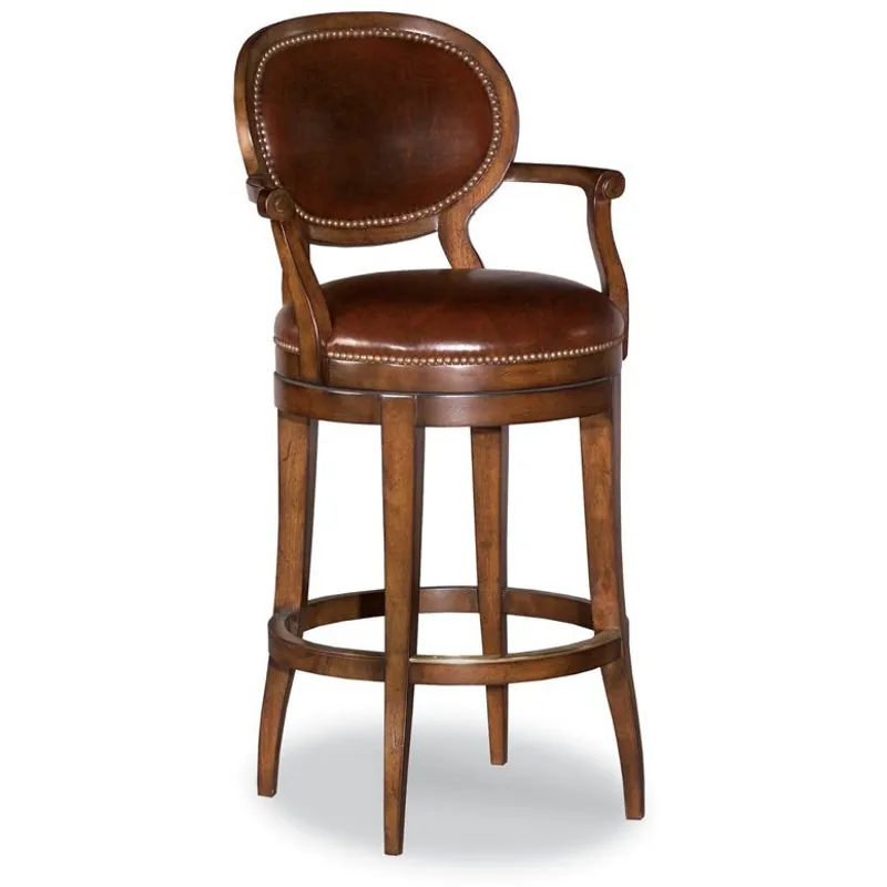 Oval Back Swivel Bar Stool
