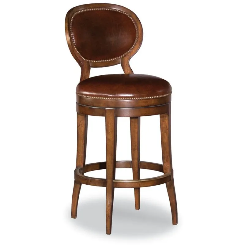Oval Back Armless Swivel Counter Stool