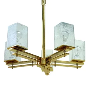 5 Light Chandelier in Copper Finish
