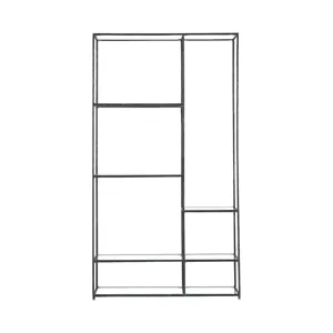 Akira Bookshelf with Glass and Steel Forged Iron
