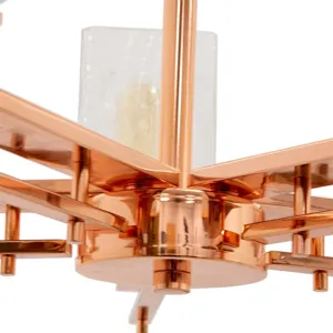 5 Light Chandelier in Copper Finish
