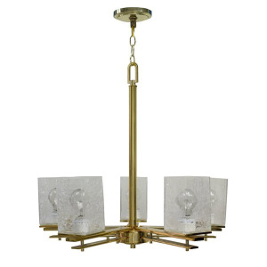 5 Light Chandelier in Copper Finish