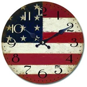 Circular Wooden Wall Clock