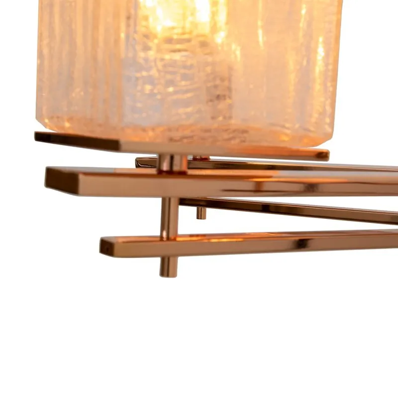 5 Light Chandelier in Copper Finish