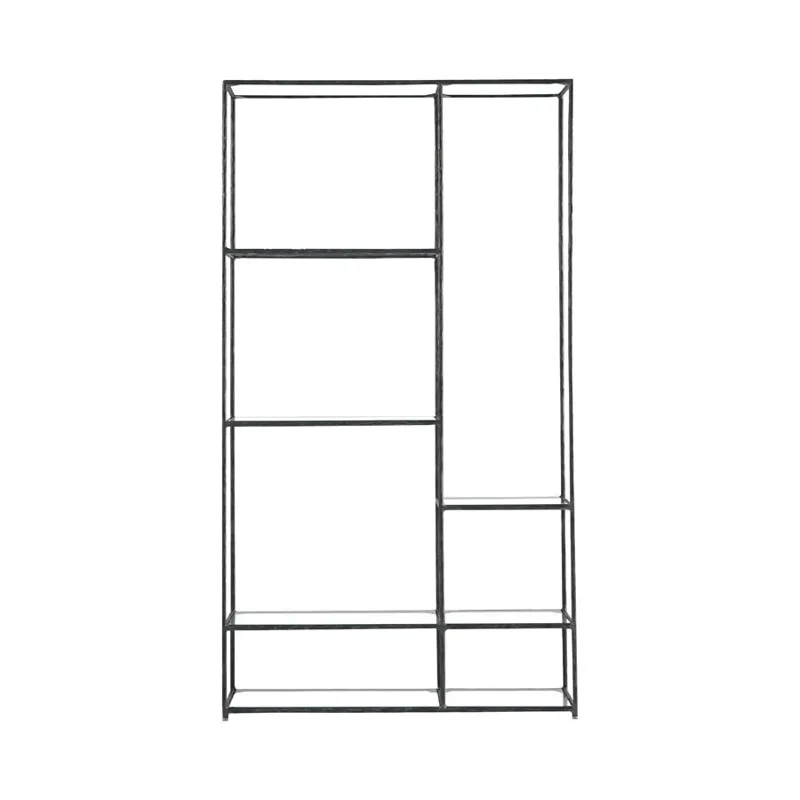 Akira Bookshelf with Glass and Steel Forged Iron