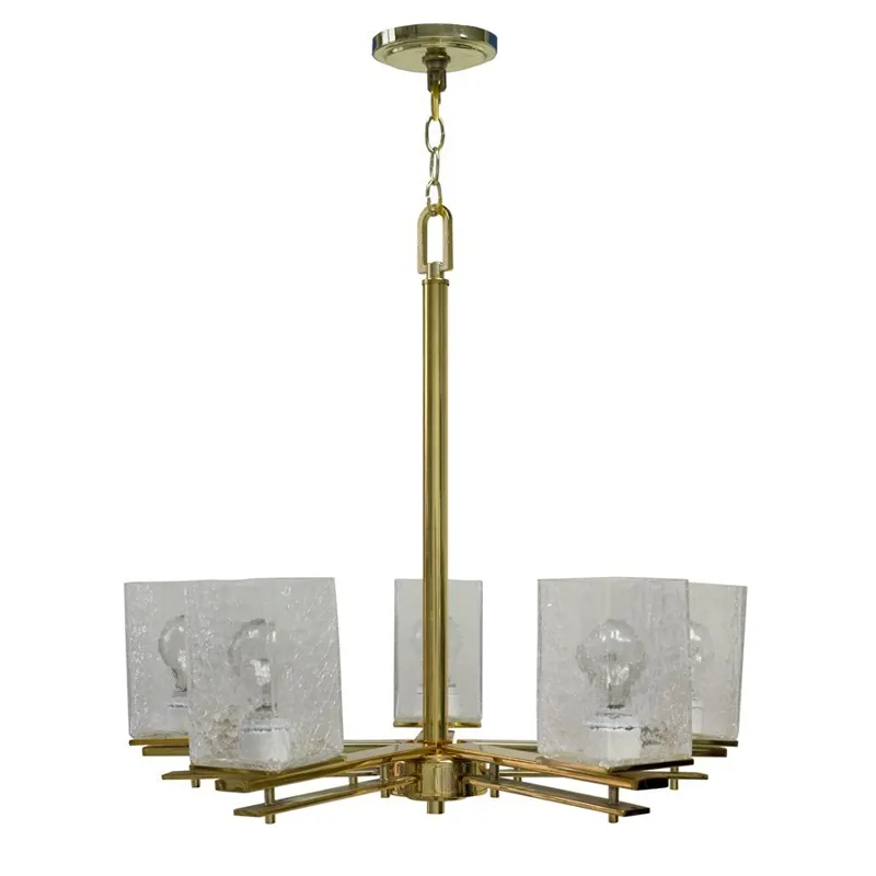 5 Light Chandelier in Copper Finish