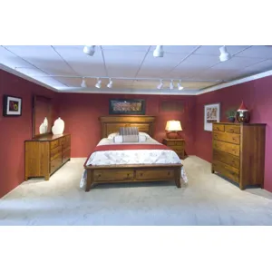 Jamestown Square King Bed with Footboard Drawer Unit
