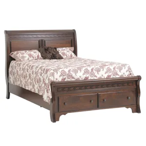 New Generations Twin Sleigh Bed w/ Storage Footboard
