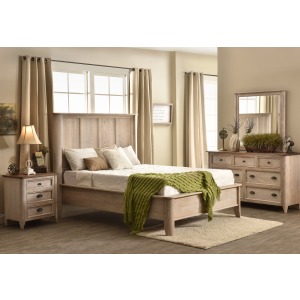 Hudson Queen High Headboard Panel Bed
