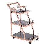 ACROPOLIS SERVING CART ROSE GOLD