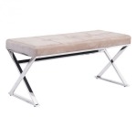 ALLEGIANCE BENCH BEIGE VELVET
